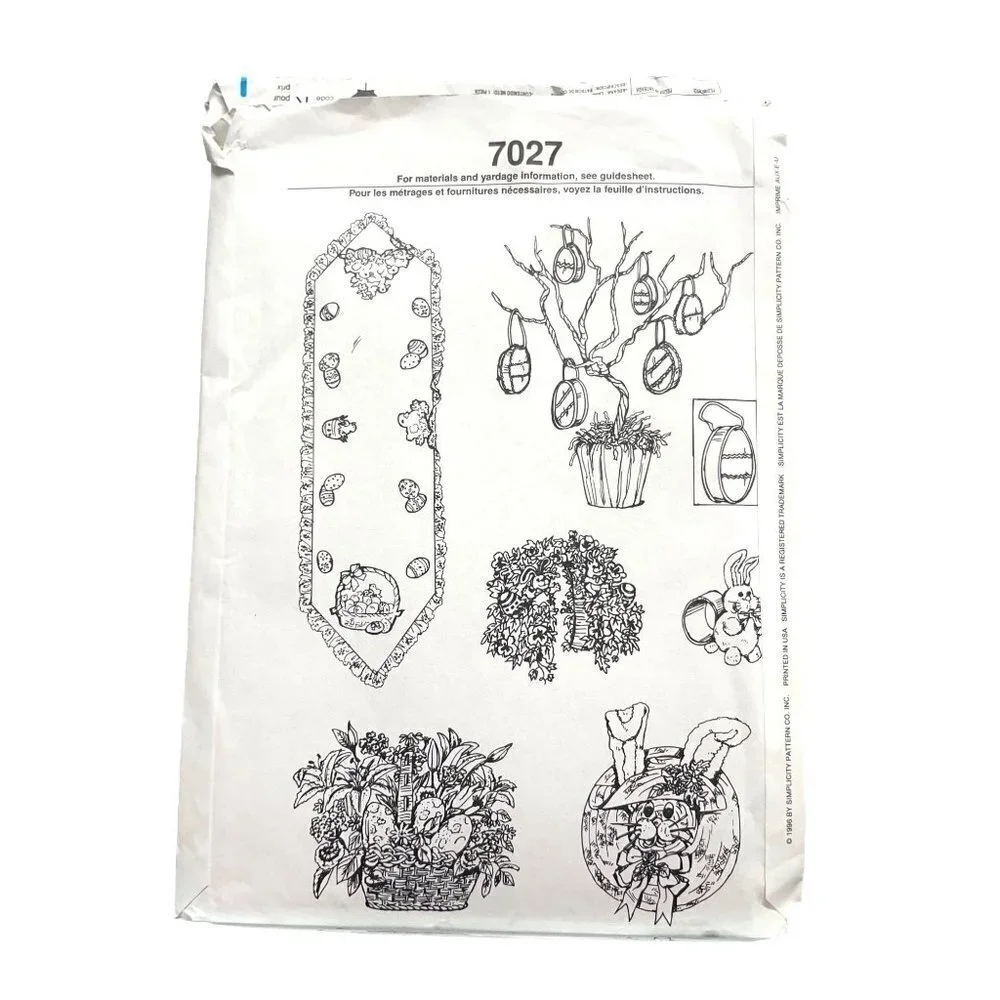 Simplicity Sewing Pattern 7027 Easter Spring‎ Decorations
